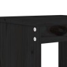 Ensemble à manger de jardin 5pcs noir bois massif de pin 