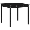 Ensemble à manger de jardin 5pcs noir bois massif de pin 
