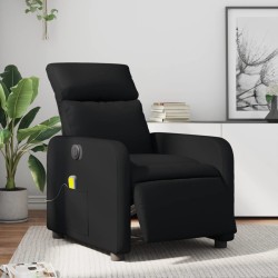 Fauteuil de massage inclinable électrique noir similicuir 