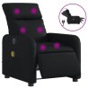 Fauteuil de massage inclinable électrique noir similicuir 