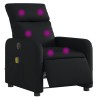 Fauteuil de massage inclinable électrique noir similicuir 