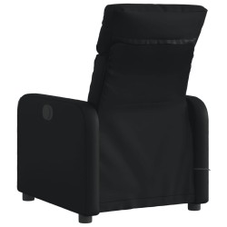 Fauteuil de massage inclinable électrique noir similicuir 