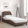 Lit avec matelas marron 80x200 cm similicuir 
