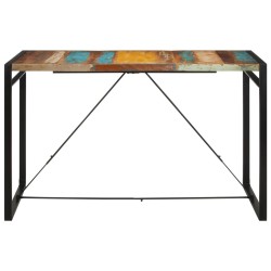 Table de bar 175x90x110 cm bois massif de récupération 