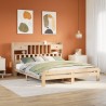 Lit bibliothèque sans matelas 180x200 cm bois massif de pin 