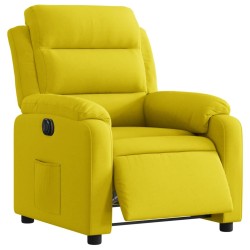 Fauteuil inclinable électrique jaune velours 