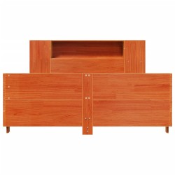 Cadre de lit sans matelas cire marron 120x200cm bois pin massif 