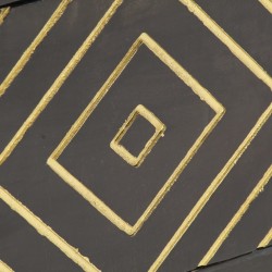Meuble TV Noir et doré 120 x 30 x 40 cm Bois massif de manguier 