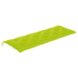 Banc de jardin empilable et coussin 159 cm Bois de teck massif 