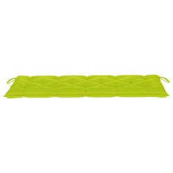 Banc de jardin empilable et coussin 159 cm Bois de teck massif 