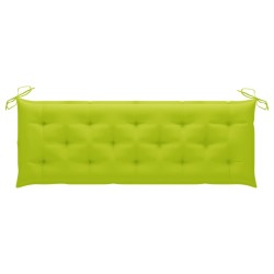 Banc de jardin empilable et coussin 159 cm Bois de teck massif 