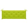 Banc de jardin empilable et coussin 159 cm Bois de teck massif 