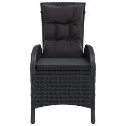 Ensemble de bistro de jardin 3 pcs rotin et bois d’acacia noir 