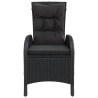 Ensemble de bistro de jardin 3 pcs rotin et bois d’acacia noir 