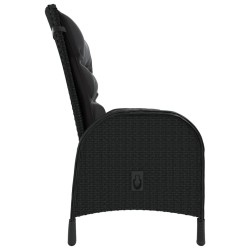 Ensemble de bistro de jardin 3 pcs rotin et bois d’acacia noir 