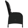Ensemble de bistro de jardin 3 pcs rotin et bois d’acacia noir 