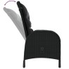 Ensemble de bistro de jardin 3 pcs rotin et bois d’acacia noir 