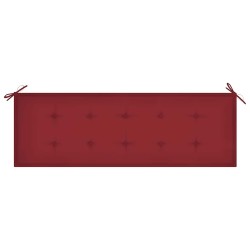 Banc de jardin empilable et coussin 159 cm Bois de teck massif 