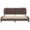 Cadre de lit avec LED sans matelas marron 180x200 cm 
