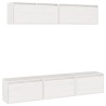 Meubles TV 5 pcs Blanc Bois massif de pin 
