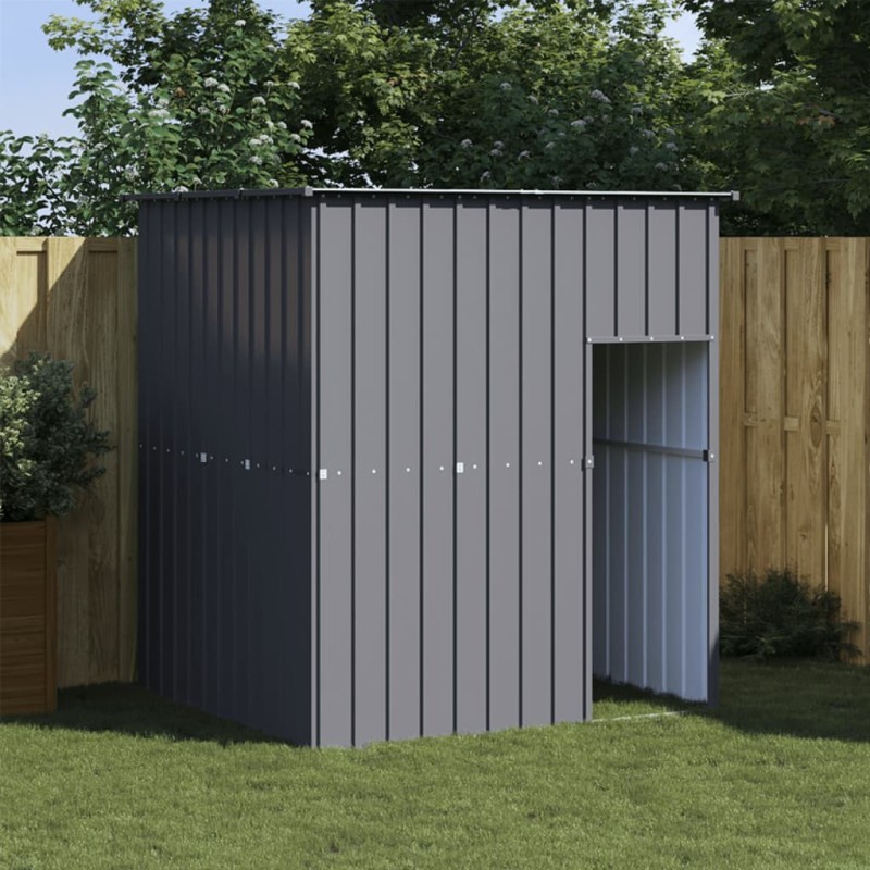 Niche pour chien avec toit anthracite acier galvanisé Niche pour chien avec toit anthracite acier galvanisé