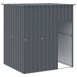 Niche pour chien avec toit anthracite acier galvanisé 