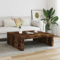 Table basse Chêne fumé 100x100x35 cm Bois d'ingénierie 