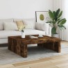 Table basse Chêne fumé 100x100x35 cm Bois d'ingénierie 