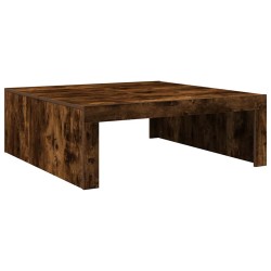 Table basse Chêne fumé 100x100x35 cm Bois d'ingénierie 