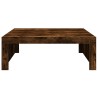 Table basse Chêne fumé 100x100x35 cm Bois d'ingénierie 