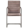 Chaises à manger cantilever lot de 2 marron cuir véritable 