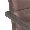 Chaises à manger cantilever lot de 2 marron cuir véritable 