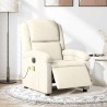 Fauteuil inclinable de massage électrique crème velours 