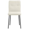 Chaises à manger lot de 6 crème velours 