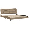 Cadre de lit avec LED sans matelas cappuccino 180x200 cm 