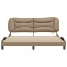 Cadre de lit avec LED sans matelas cappuccino 180x200 cm 