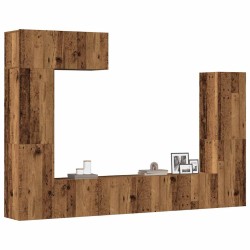 Ensemble de meuble TV mural 5 pcs vieux bois bois d'ingénierie 