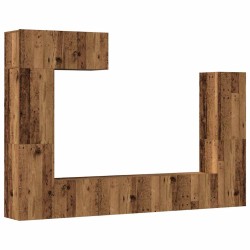 Ensemble de meuble TV mural 5 pcs vieux bois bois d'ingénierie 