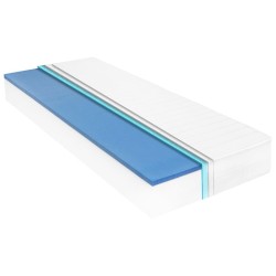 Lit de repos avec matelas 90x200 cm Noir Bois de pin massif 