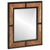 Ensemble de meubles salle de bain 2 pcs fer et bois d'acacia 