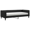 Lit de jour avec matelas noir 90x200 cm tissu 