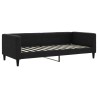Lit de jour avec matelas noir 90x200 cm tissu 