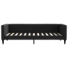 Lit de jour avec matelas noir 90x200 cm tissu 