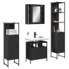 Ensemble d’armoires salle de bain 4 pcs noir bois d'ingénierie 