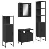 Ensemble d’armoires salle de bain 4 pcs noir bois d'ingénierie 
