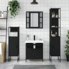 Ensemble d’armoires salle de bain 4 pcs noir bois d'ingénierie 