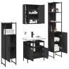 Ensemble d’armoires salle de bain 4 pcs noir bois d'ingénierie 