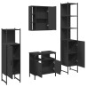 Ensemble d’armoires salle de bain 4 pcs noir bois d'ingénierie 