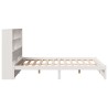 Lit bibliothèque sans matelas blanc 120x190 cm bois pin massif 