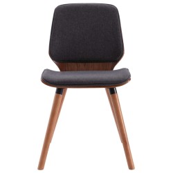 Chaises à manger lot de 2 gris tissu 